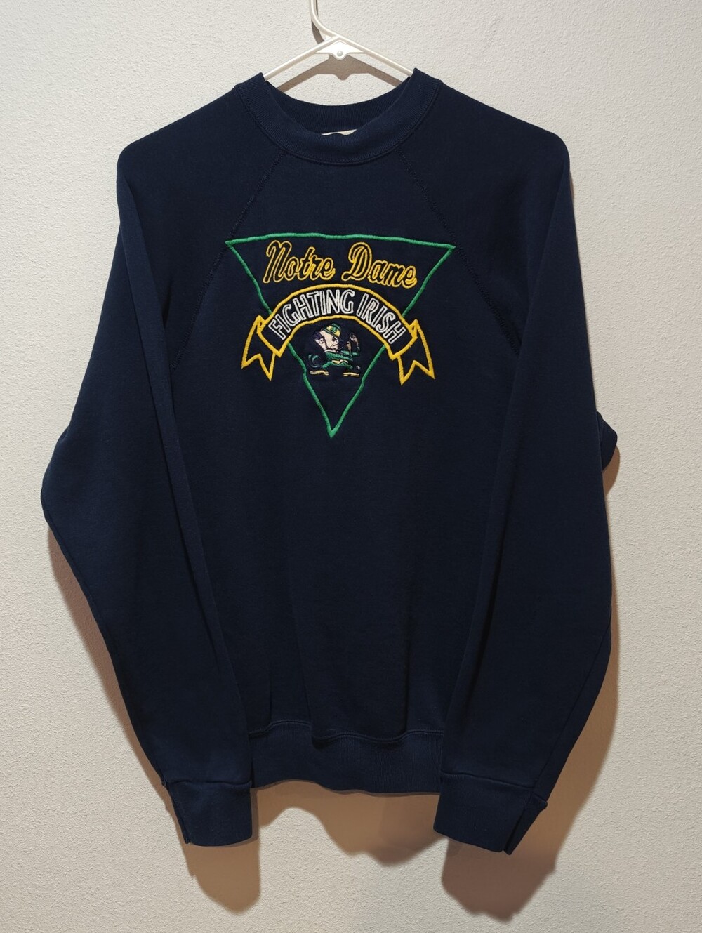 90s Vintage Notre Dame Sweater Mens Large Nutmeg Crewneck